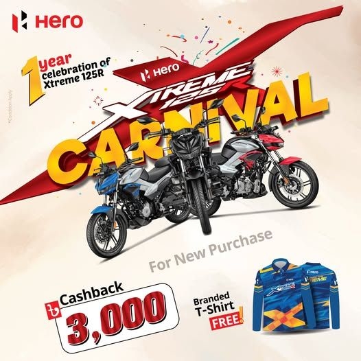 Hero Xtreme 125R-এর ১ বছরে ৫০,০০০ রাইডারঃ বাংলাদেশের রাস্তায় এক ‘Xtreme’ সাফল্যের গল্প feature image